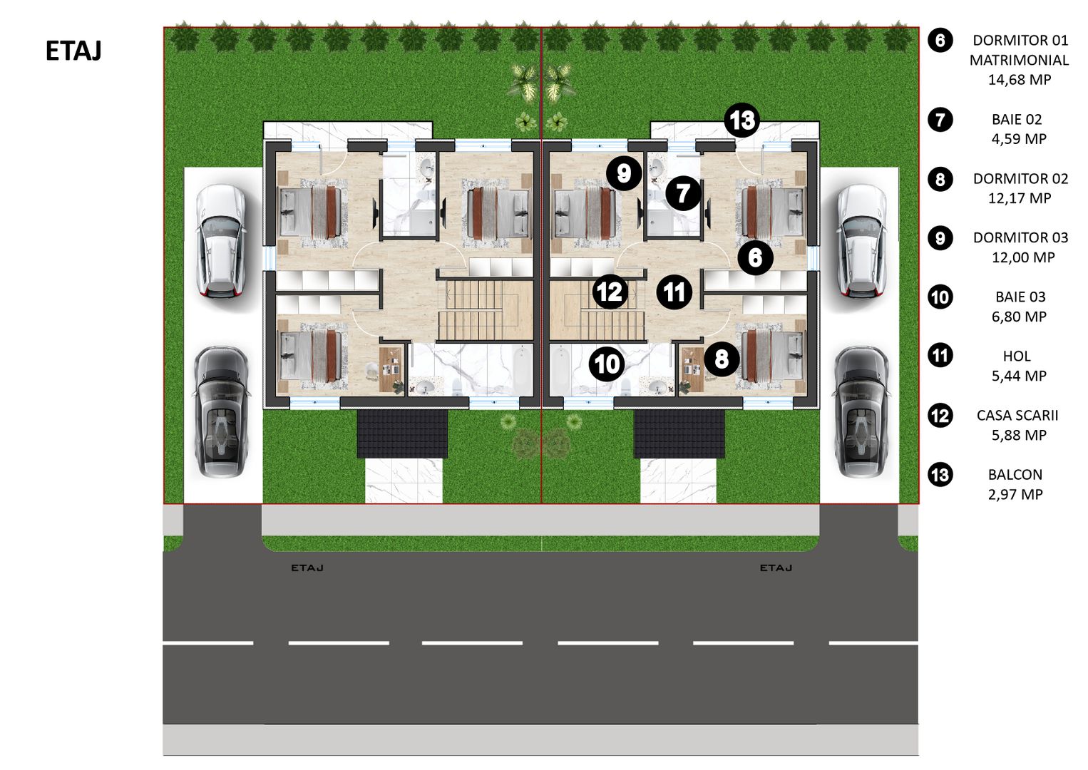 PORUMBESCU RESIDENCE OTOPENI | Vile duplex | 4/5 CAMERE | Comision 0% - Schiță 41