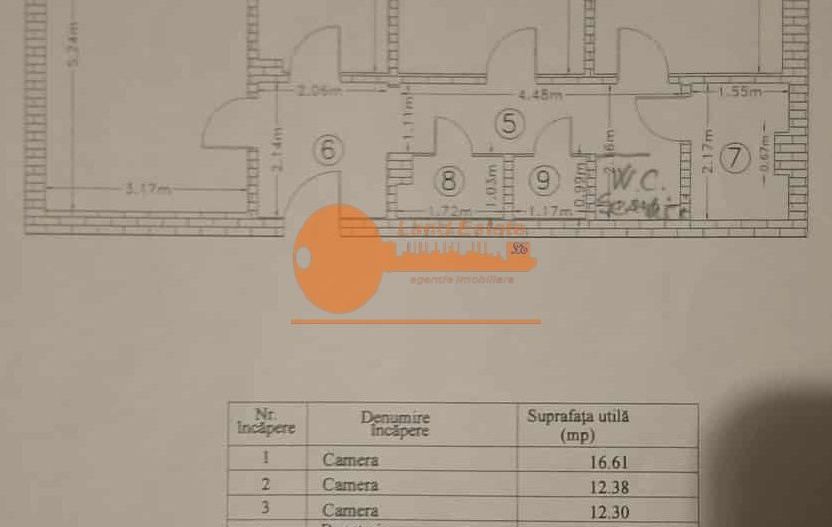 Apartament 3 camere | centrală proprie | Tei - Schiță 7