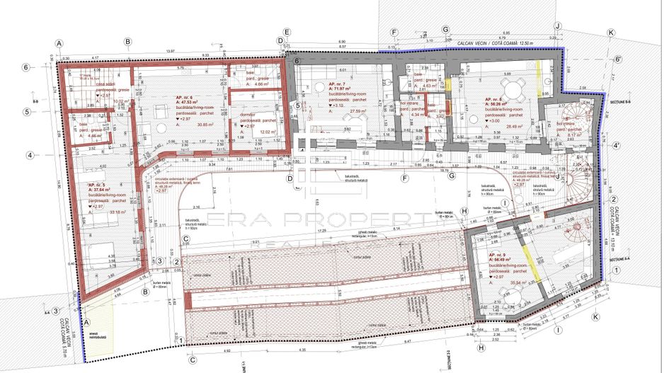 Apartament 2 camere, 56,5 mp, etaj 1, la cheie, Sibiu – zonă centrală - Schiță 5