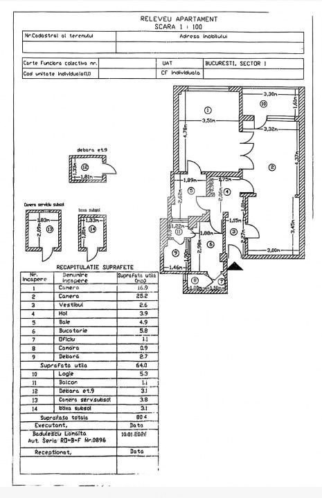 Apartament 2 camere Calea Victoriei-Sala Palatului 70mp | imobil 1948 - Poză 15