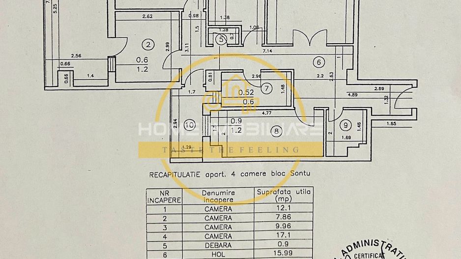 Apartament 105 mp ultracentral, 4 camere + 2 logii – poziție excelentă - Poză 10