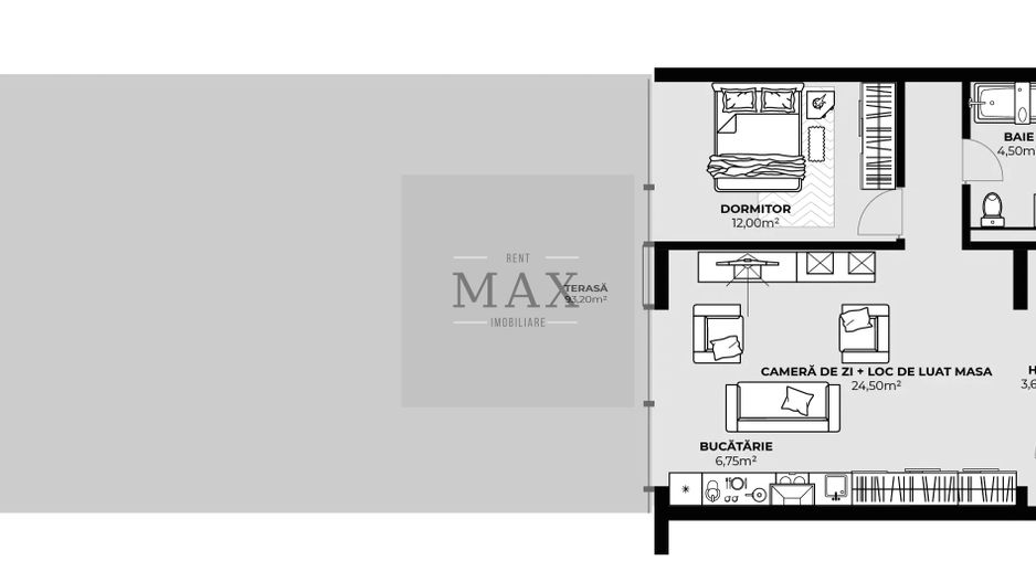 Apartament 2 camere de vânzare | 51,40 | Zona Autogară | Etaj 2 - Poză 1