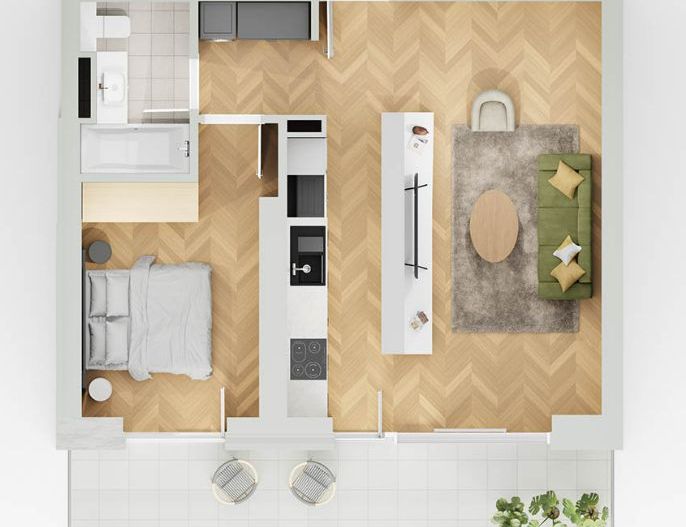 Apartament de vânzare 2 camere Complex Lakefield - Schiță 9