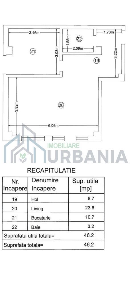 Spațiu de închiriat la parter, 46 mp, cu 2 camere și 2 intrări, Iași - Poză 1