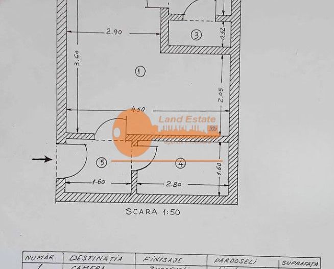 Garsonieră | Turda – Parcul Regina Maria - Schiță 1