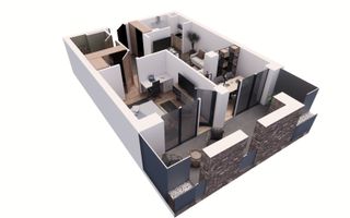 De vânzare apartament 2 camere, ultracentral, semifinisat - Poză 1