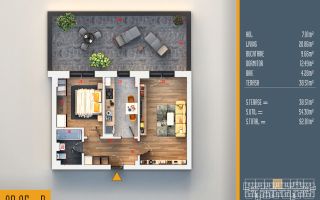 Apartament 2 camere + terasă mare | Bloc nou Pallady - Schiță 10