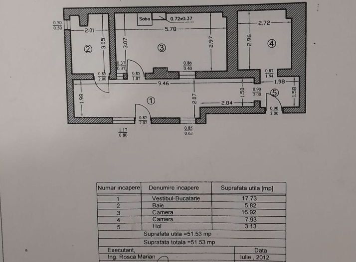 Casă 4 camere renovată 2025 – Strada Iași nr. 21, Rahova, București! - Schiță 15
