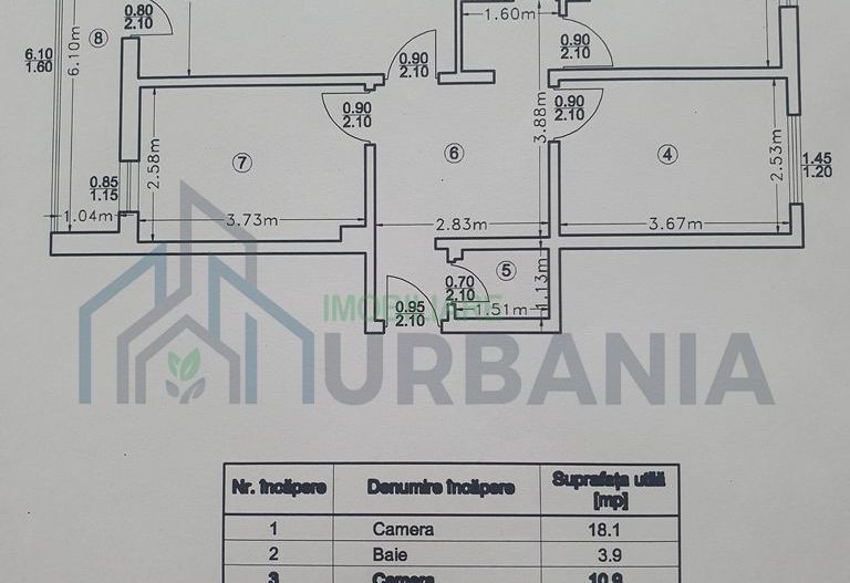 Apartament 3 camere cu balcon, Mircea cel Bătrân, Iași - Poză 1