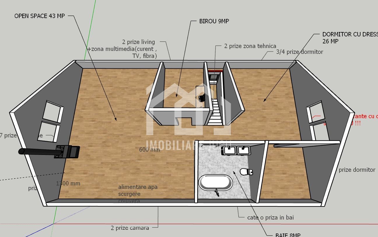 Casa Individuala 3 camere 102mp Teren 617mp Front 34m  Jucu de Mijloc - Poză 3