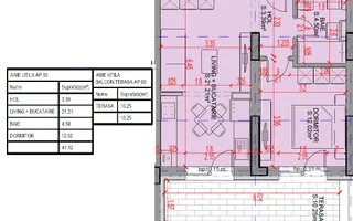 2 camere Pallady | 51,37 mp - Terasă 10,25 mp | Încălzire pardoseală - Schiță 11