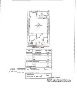 Studio cu balcon | Ivory Residence Pipera | 43,8 mp | Etaj 3 - Schiță 8