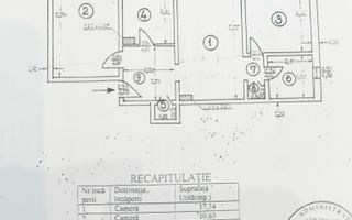 🏢 Apartament 3 Camere Rahova | 67 m² | Centrală Proprie – Mobilat & Utilat - Schiță 12