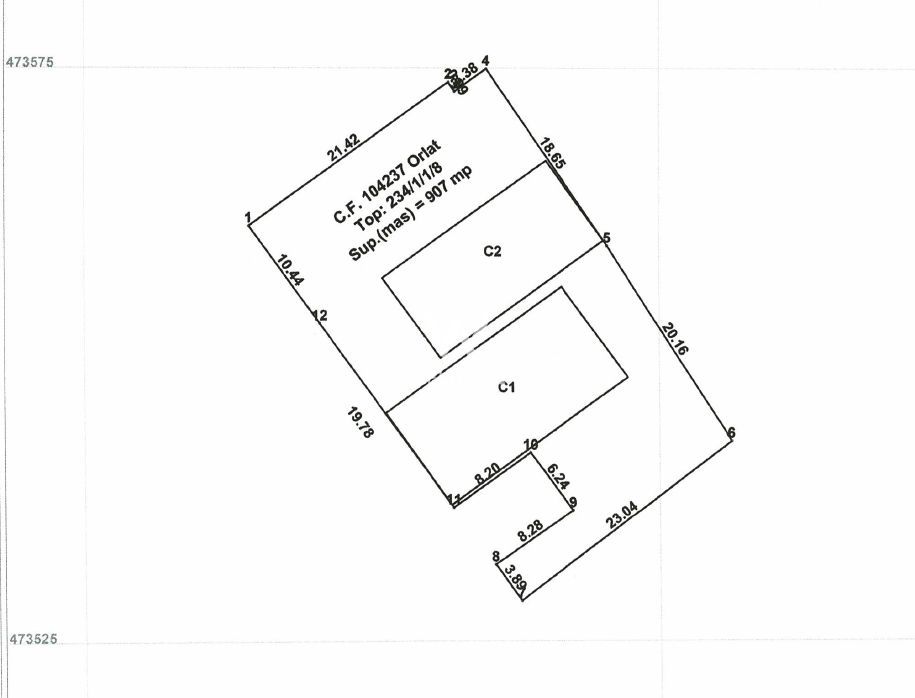 Spatiu industrial compus din doua corpuri in Orlat, central - Sibiu - Schiță 1