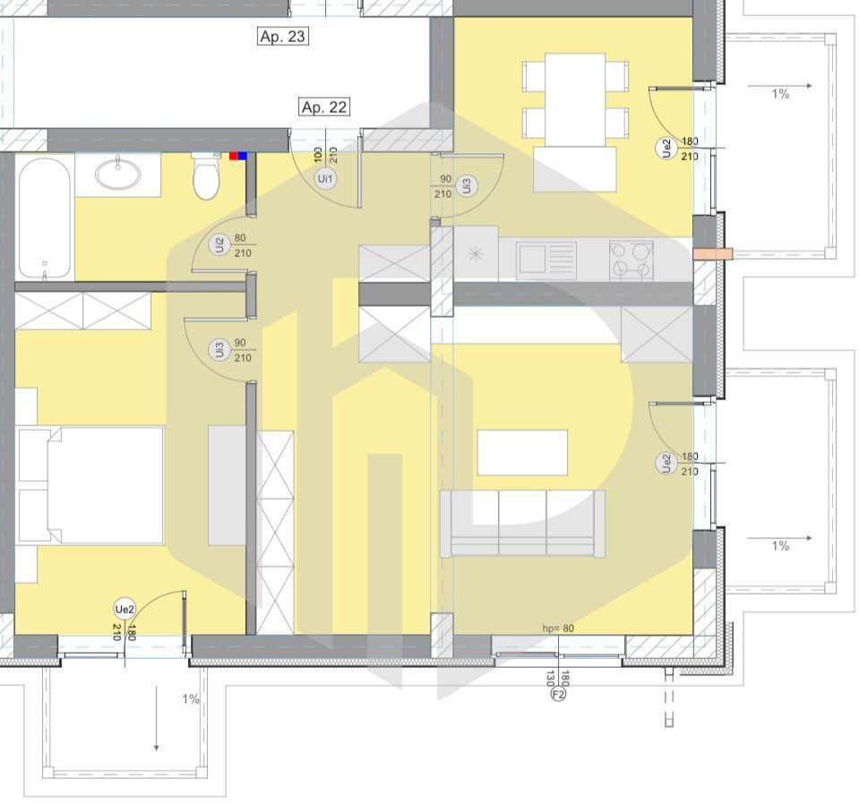 Pictor Brana | Etaj 1 | 3 Camere | 2 Bai |  Boxa  | 0% Comision - Poză 2