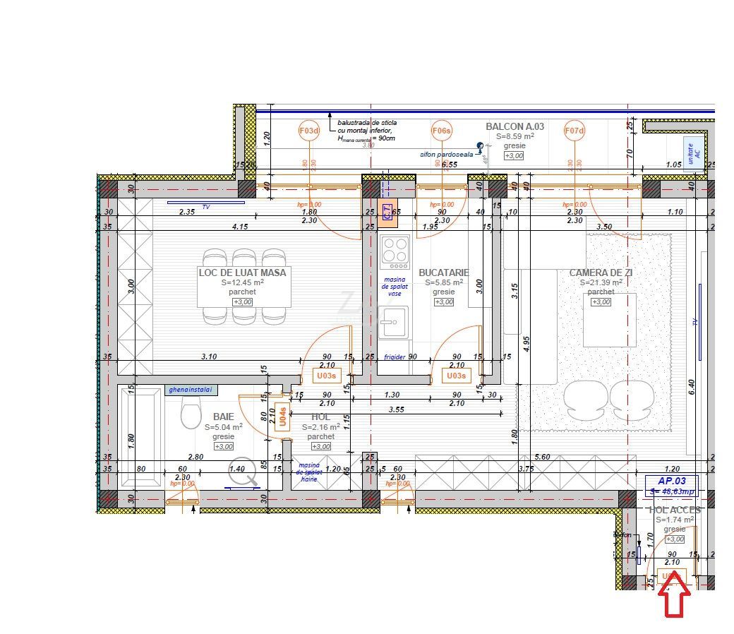 Bloc finalizat. Bucatarie inchisa. Loc de parcare. Spatiu depozitare - Poză 9