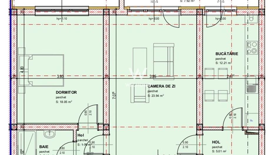 Apartament 2 camere 70 mpu - Selimbar, Sibiu - Schiță 11