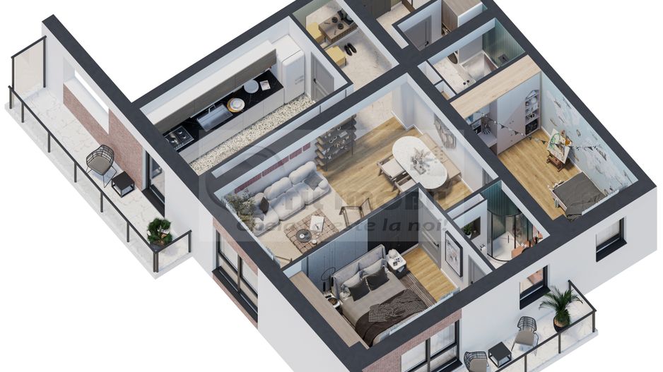 Apartament NOU 3 camere, 81 mp 0% COMISION - Poză 4