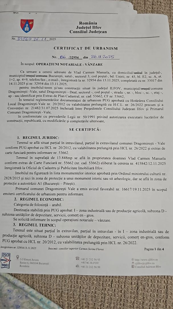 Teren Intravilan 13848 mp deschidere la A1 zona Carrefour Militari - Schiță 4