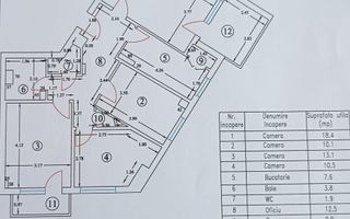 Apartament 4 camere | 88 mp | Pantelimon - Chisinau - Schiță 7