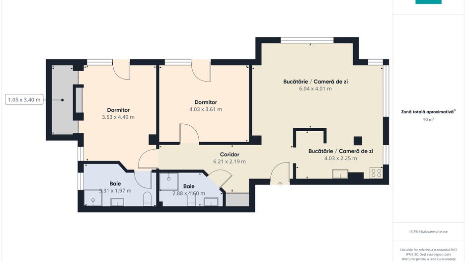 Apartament 3 camere spațios și luminos – zonă liniștită Otopeni - Poză 8