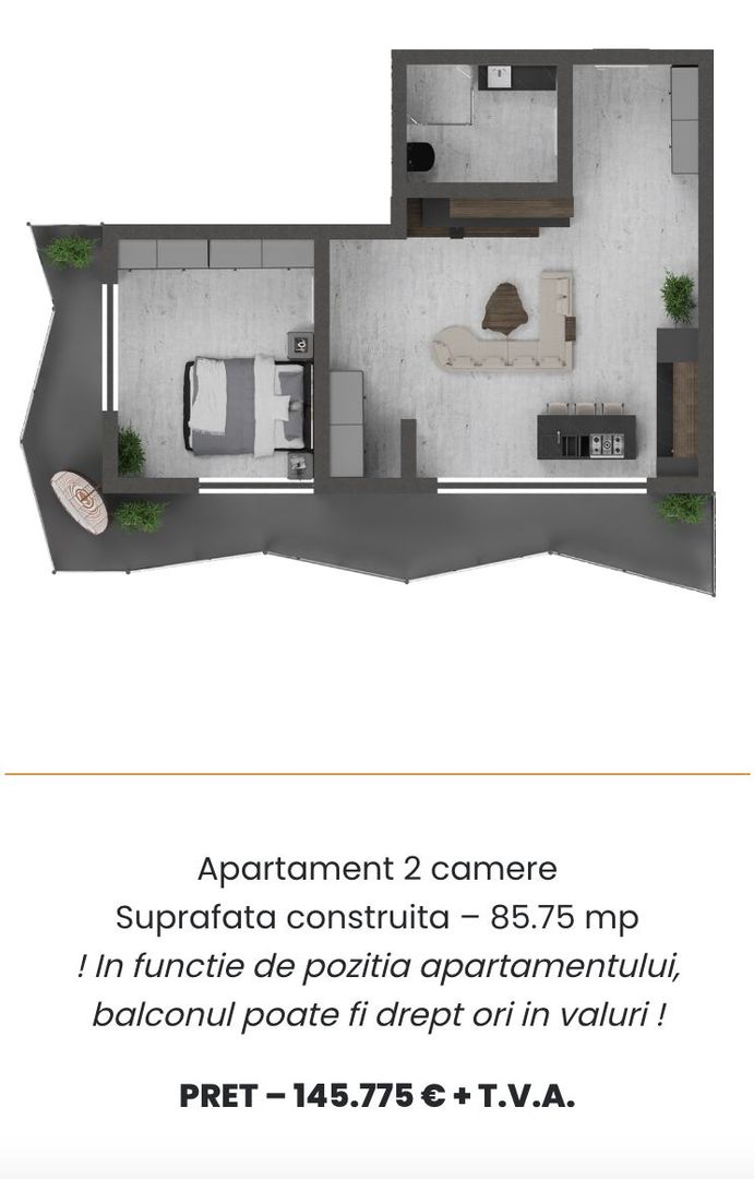 Dezvoltator vinde ap. 2 cam. 64 mp utili  Ansamblu rezidential  Mamaia Nord - Poză 19