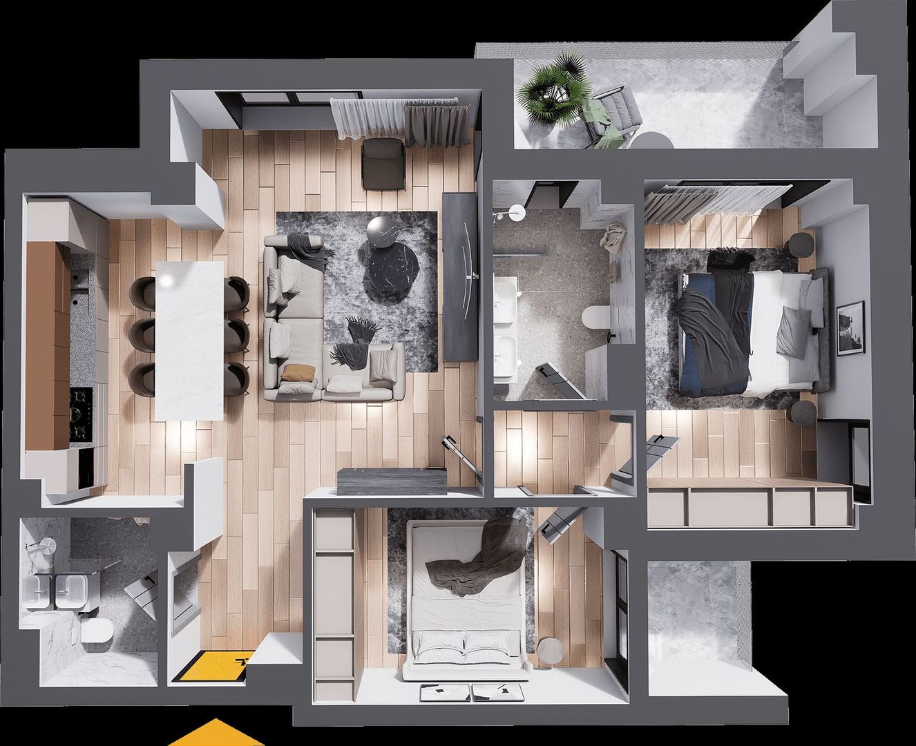 Promo! Apartament NOU 3 camere 92 mp + loc de parcare Cug 188450 euro - Poză 9