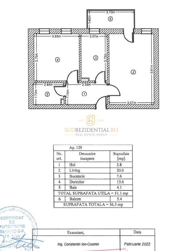 Apartament cu 2 camere,prima inchiriere, bloc nou,zona Bd. Metalurgiei - Poză 17