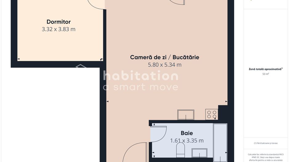 Tur virtual - Apartament 2 camere, zona Centrală - Paltim - Poză 25