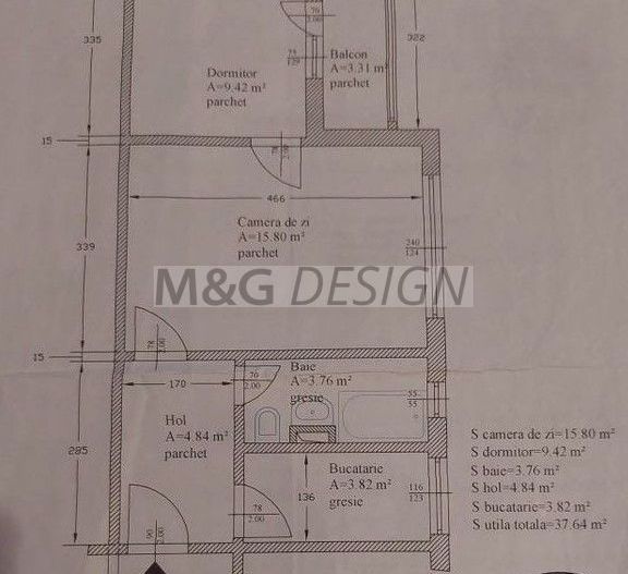 Apartament  2 camere Iosefin cu centrala - Schiță 8