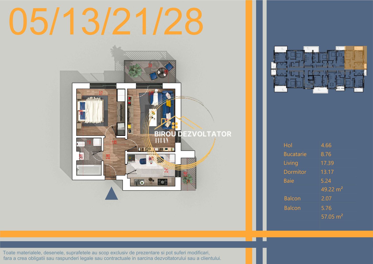 Finalizat Decomandat Bucatarie inchisa Parcare bonu Metrou Teclu ikea - Schiță 13