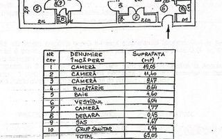 3 Camere | 13 Septembrie | Etaj Intermediar | Renovat | Bloc Anvelopat - Schiță 15