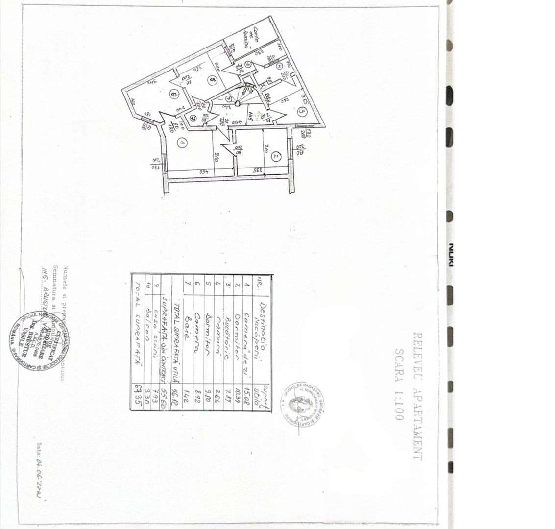 APARTAMENT 60 mp UTILI , 3 CAMERE DECOMANDATE -ZONA GAZELEI - Poză 17