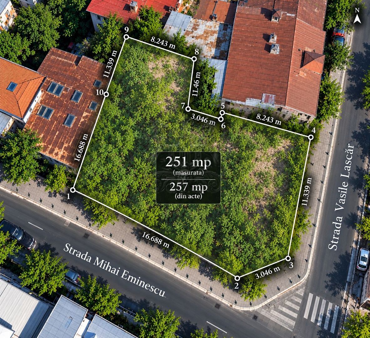 Teren 257 mp | Deschidere la două strazi | Vasile Lascar – Eminescu - Poză 3