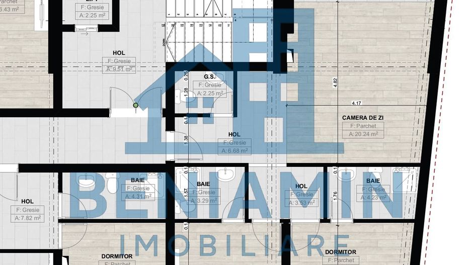 3 camere - 3 bai -Bloc Nou- Incalzire in pardoseala - Parcare - Poză 2