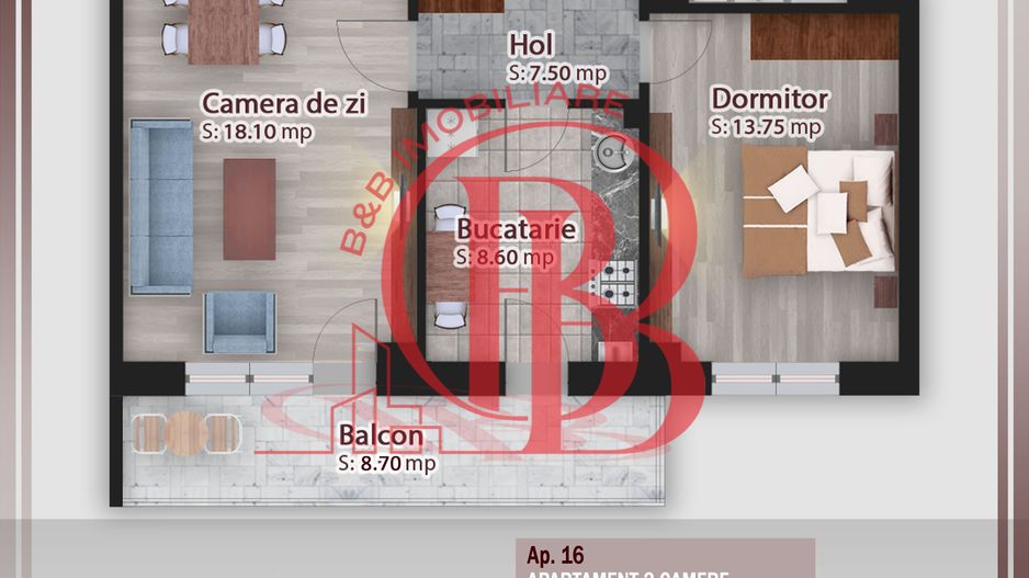 2 camere parcare bonus -oferta lansare proiect Pallady - Schiță 1