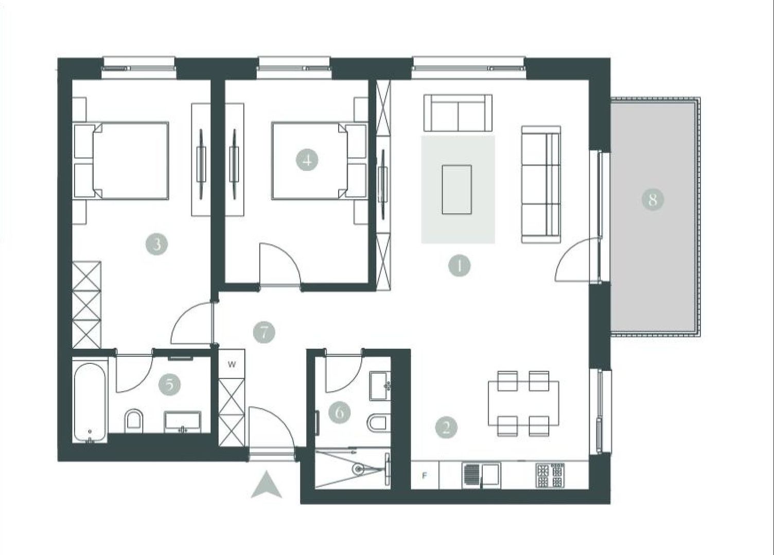 Apartament 3 camere - Poză 3