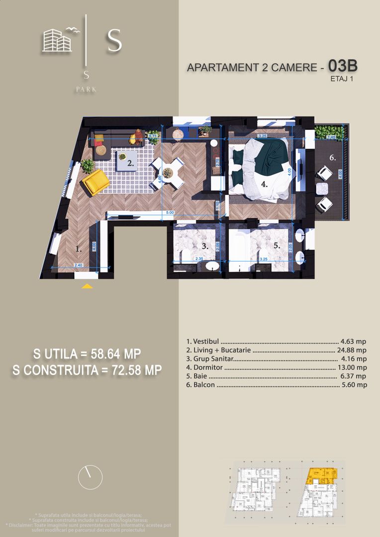 Apartament 2 camere Pallady, Titan,Fix la Parcul Teilor,Bl Boutique - Poză 6