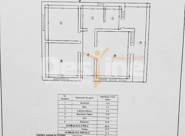 Casă individuală 3 camere 75 mp P+POD 570 mp teren - Schiță 10