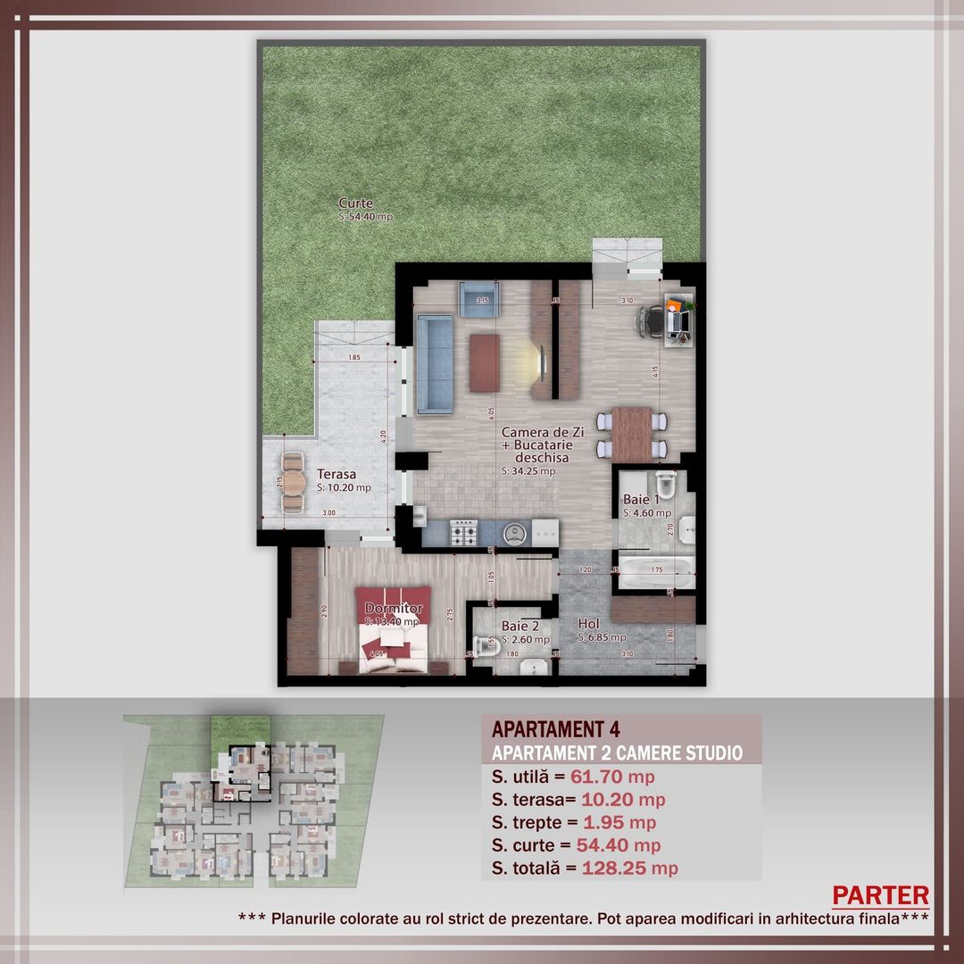 AP. 2CAM.LIVING OPEN SPACE+CURTE 50MP / PARCUL TEILOR,1 DECEMBRIE! - Poză 1
