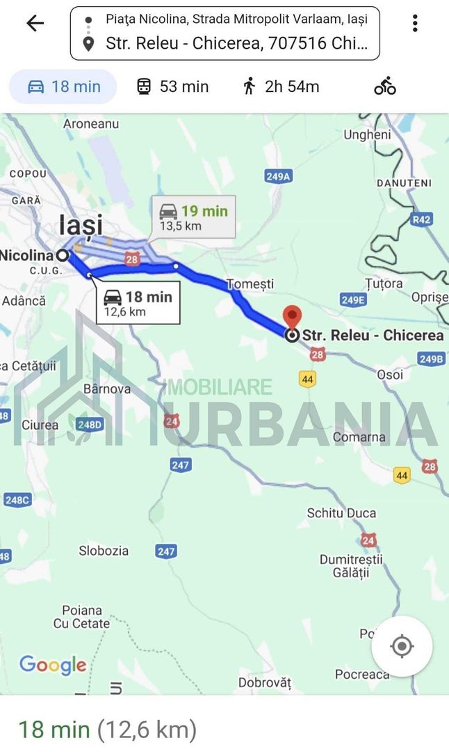 Teren intravilan construibil, 1.219 mp, zona Chicirea/Tomești, 25 euro/mp - Poză 3