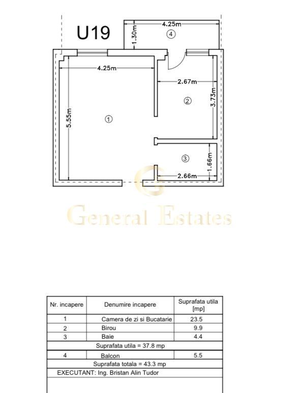 Vânzare apartament 2 camere – Bloc nou , intabulat - Poză 12