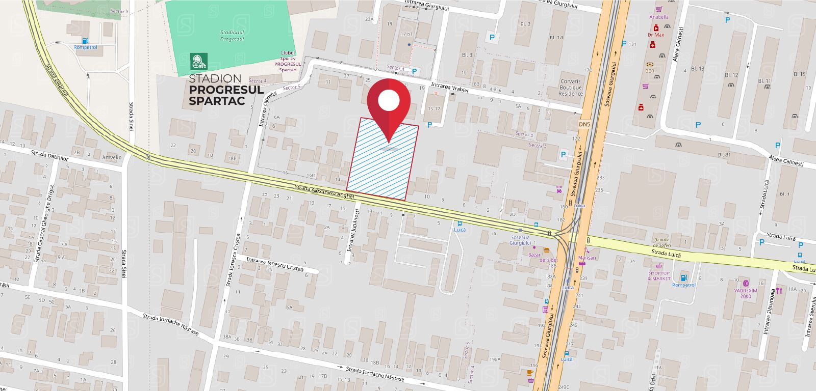 Teren 4320 mp | Deschidere 62 ml | Zona Luica – Sos. Giurgiului - Poză 5