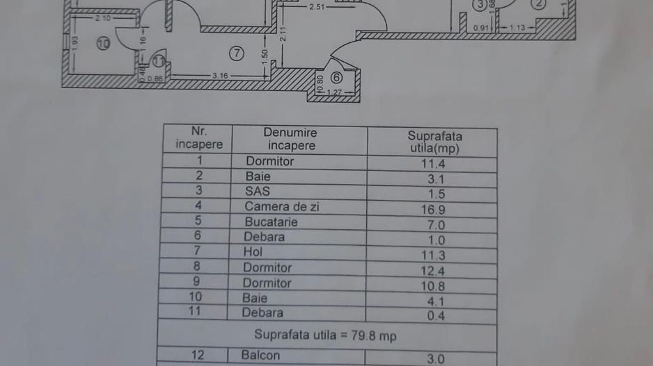 Apartament Sebastian | Tutunari | Electromagnetica | Centrala termica proprie - Poză 9