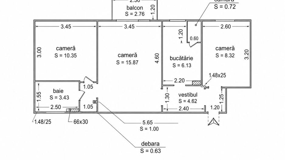 Apartament cu 3 camere in Manastur Aleea Moldoveanu - Poză 14