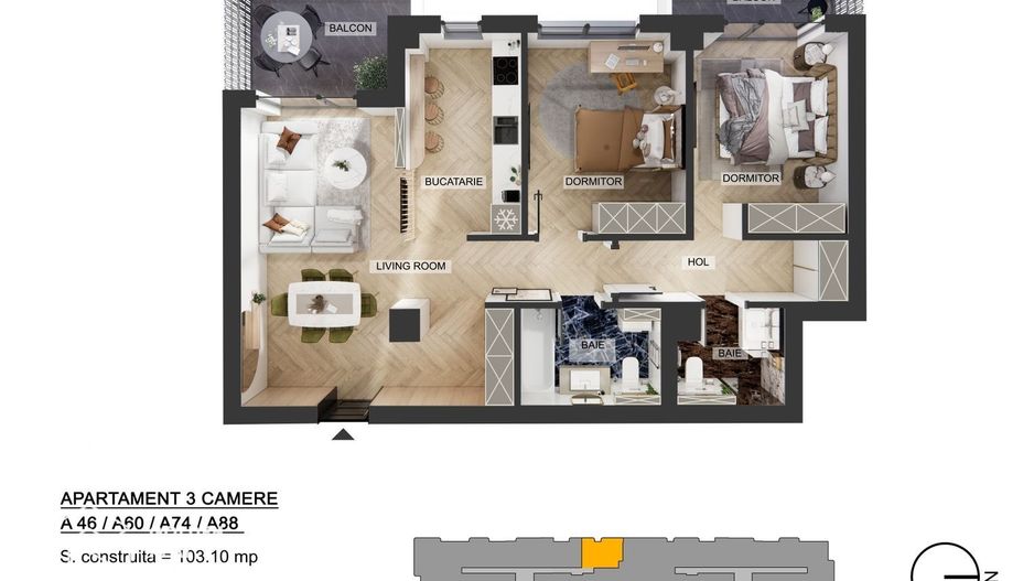 Apartamente 3 camere, Pipera, comision 0 % - Poză 24