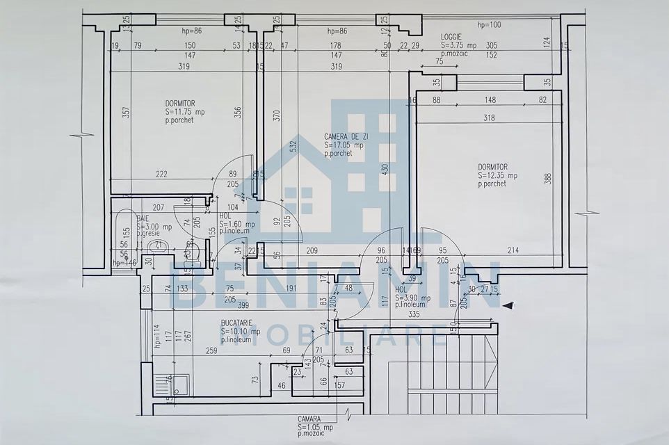 3 decomandate - parter - 65mp - centrala - gol - Scriitorilor - Poză 4