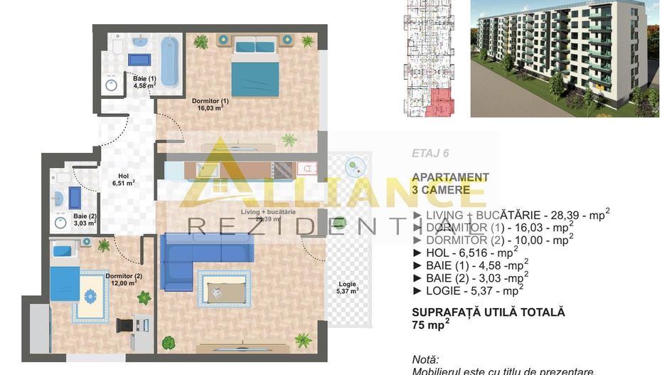 Drumul Binelui | Aparatorii Patriei - 3 cam. - 76MP - - Poză 7