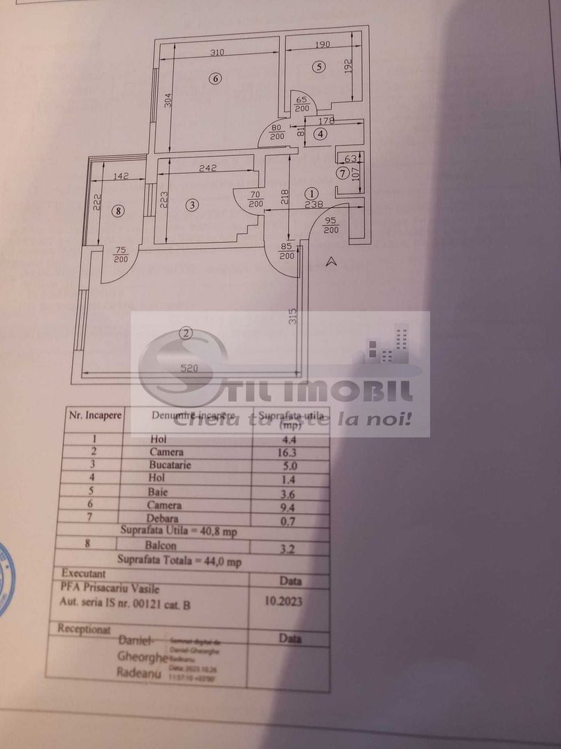 Apartament 2 camere Granit suprafata 44mp 75000 euro - Poză 8