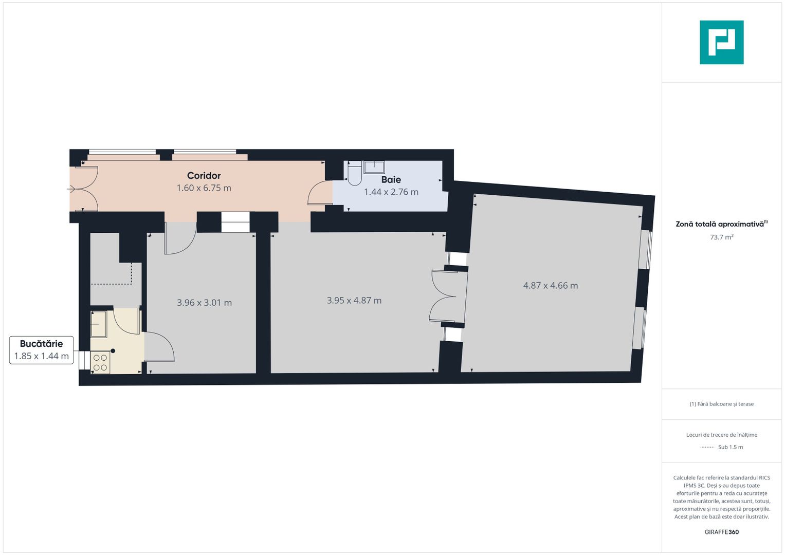 Casă 2 camere + anexe, teren 234 mp. - Poză 10